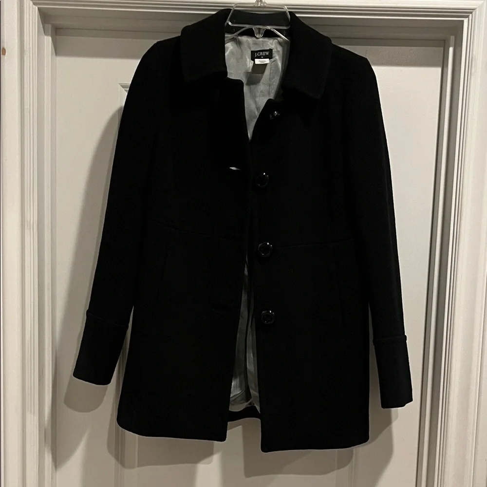 J. Crew Classic Black Pea Coat - Picture 2 of 10